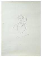 FRENCH FEMALE PORTRAIT ETCHING AFTER HENRI MATISSE