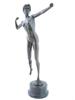 VINTAGE ART DECO BRONZE DIANA THE ARCHER STATUE PIC-1