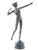 VINTAGE ART DECO BRONZE DIANA THE ARCHER STATUE PIC-0