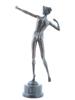 VINTAGE ART DECO BRONZE DIANA THE ARCHER STATUE PIC-3