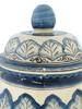 LARGE CHINESE COVERED BLUE WHITE PORCELAIN URN VASE PIC-7