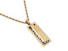 MODERN 14K GOLD DIAMOND CHAIN NECKLACE W TAG PENDANT PIC-1