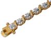 VINTAGE GILT STERLING SILVER GEMSTONE LINK BRACELET PIC-4