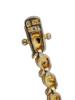 VINTAGE GILT STERLING SILVER GEMSTONE LINK BRACELET PIC-5