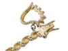 VINTAGE GILT STERLING SILVER GEMSTONE LINK BRACELET PIC-6