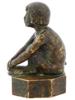 FRENCH GIRL GILT BRONZE SCULPTURE BY PAUL SILVESTRE PIC-2