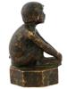 FRENCH GIRL GILT BRONZE SCULPTURE BY PAUL SILVESTRE PIC-3