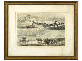 ANTIQUE AMERICAN CIVIL WAR ETCHINGS BY EDWIN FORBES