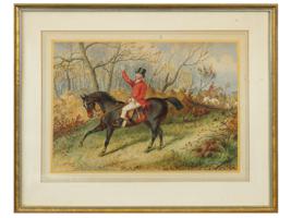 ANTIQUE AMERICAN HORSE PAINTING BY GEORGE HENRY LAPORTE