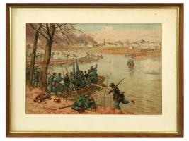 ANTIQUE AMERICAN CIVIL WAR LITHO BY THURE DE THULSTRUP