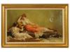 ANTIQUE BRITISH FEMALE PAINTING BY FRED ALBERT SLOCOMBE PIC-0