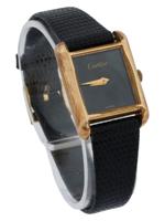 VINTAGE CARTIER TANK SOLO 18K GOLD PLATED WRIST WATCH