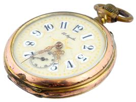 ANTIQUE EL AGUILA GOLD PLATED OPEN FACE POCKET WATCH