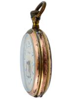 ANTIQUE EL AGUILA GOLD PLATED OPEN FACE POCKET WATCH