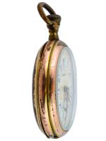 ANTIQUE EL AGUILA GOLD PLATED OPEN FACE POCKET WATCH