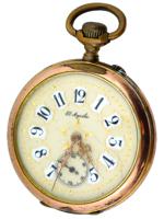 ANTIQUE EL AGUILA GOLD PLATED OPEN FACE POCKET WATCH