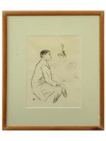 FRENCH ACTOR PORTRAIT LITHOGRAPH BY TOULOUSE LAUTREC