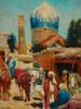 ATTR TO VASILY VERESHCHAGIN EAST BAZAAR OIL PAINTING PIC-1