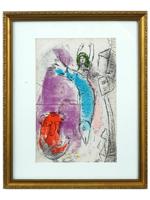 1957 ORIGINAL FRENCH FISH LITHOGRAPH BY MARC CHAGALL