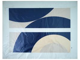 ABSTRACT AMERICAN GREEK SILKSCREEN BY NOSSOS DAPHNIS