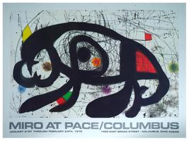 1979 PACE COLUMBUS EXHIBITION POSTER BY JOAN MIRO