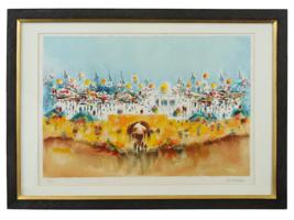 VIEW OF JERUSALEM COLOR LITHOGRAPH BY BEN AVRAM