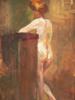 ANTIQUE FEMALE PORTRAIT OIL PAINTING BY JANE MUMFORD PIC-1