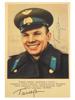 SOVIET ERA ASTRONAUT YURI GAGARIN PHOTO CARD SIGNED PIC-0