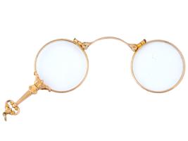 RUSSIAN 56K YELLOW GOLD OPERA GLASSES LORGNETTE