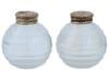 CHRISTOFLE STERLING GLASS SALT AND PEPPER SHAKERS PIC-2