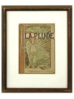 ALPHONSE MUCHA LA PLUME LITHOGRAPH MAGAZINE COVER