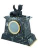 ANTIQUE FRENCH EGYPTIAN REVIVAL MARBLE MANTEL CLOCK PIC-1