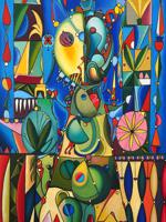 JOSE MARIE MIJARES FERNANDEZ ABSTRACT CUBAN PAINTING