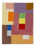 ABSTRACT ARAB LEBANESE OIL PAINTING BY ETEL ADNAN