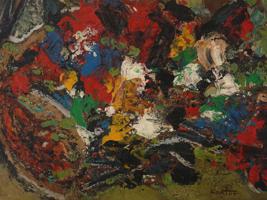 1963 ABSTRACT POLISH OIL PAINTING BY TADEUS KANTOR