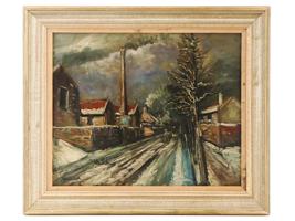 FRENCH LANDSCAPE PAINTING BY MAURICE DE VLAMINCK