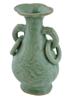 RARE CHINESE LONGQUAN CELADON RING HANDLED VASE PIC-0