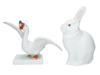 HEREND HUNGARY PORCELAIN FIGURES RABBIT AND GOOSE PIC-2