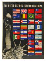 1942 AMERICAN WWII ERA THE UNITED NATIONS POSTER