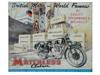 ANTIQUE TIN ADVERTISING SIGNS MOTORCYCLES AND COTTON PIC-2