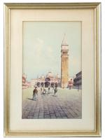 ANTIQUE VIEW OF VENICE WATERCOLOR PAINTING SIGNED