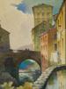 2002 ITALIAN CITYSCAPE WATERCOLOR PAINTING SIGNED PIC-1