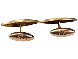 ANTIQUE RUSSIAN 14K GOLD AND DIAMONDS CUFFLINKS