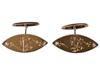 ANTIQUE RUSSIAN 14K GOLD AND DIAMONDS CUFFLINKS PIC-1