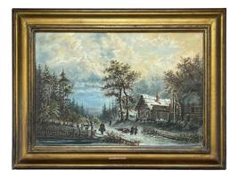 WIKTOR ADAM MALINOVSKI 19TH C POLISH OIL PAINTING