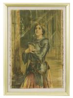 JOAN OF ARC OIL PAINTING AFTER CHARLES AMABLE LENOIR