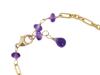 VINTAGE 10K YELLOW GOLD AMETHYST CHAIN NECKLACE PIC-3