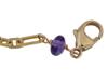 VINTAGE 10K YELLOW GOLD AMETHYST CHAIN NECKLACE PIC-5