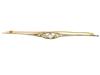 VINTAGE 10K YELLOW GOLD AND DIAMOND BAR BROOCH PIC-0