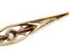 VINTAGE 10K YELLOW GOLD AND DIAMOND BAR BROOCH PIC-5